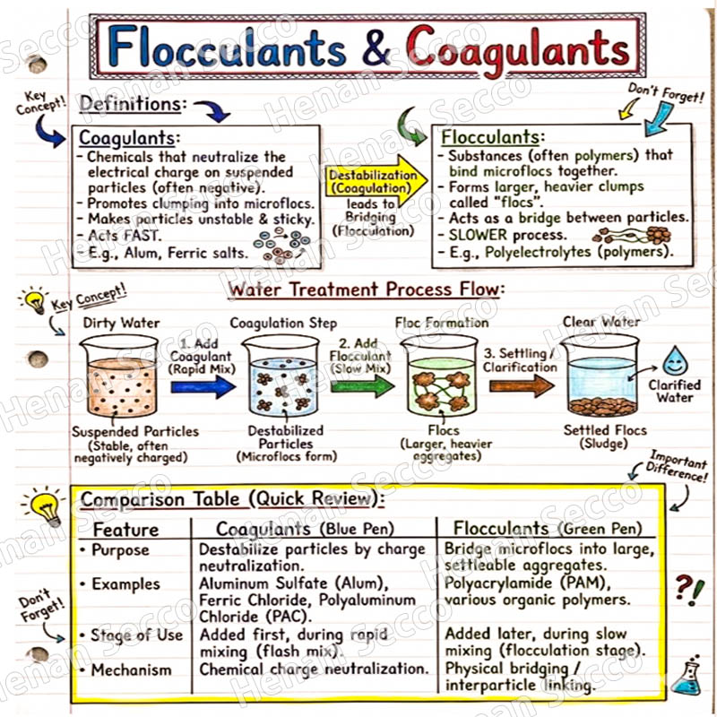 The dynamic combination of coagulants and flocculants in water treatment